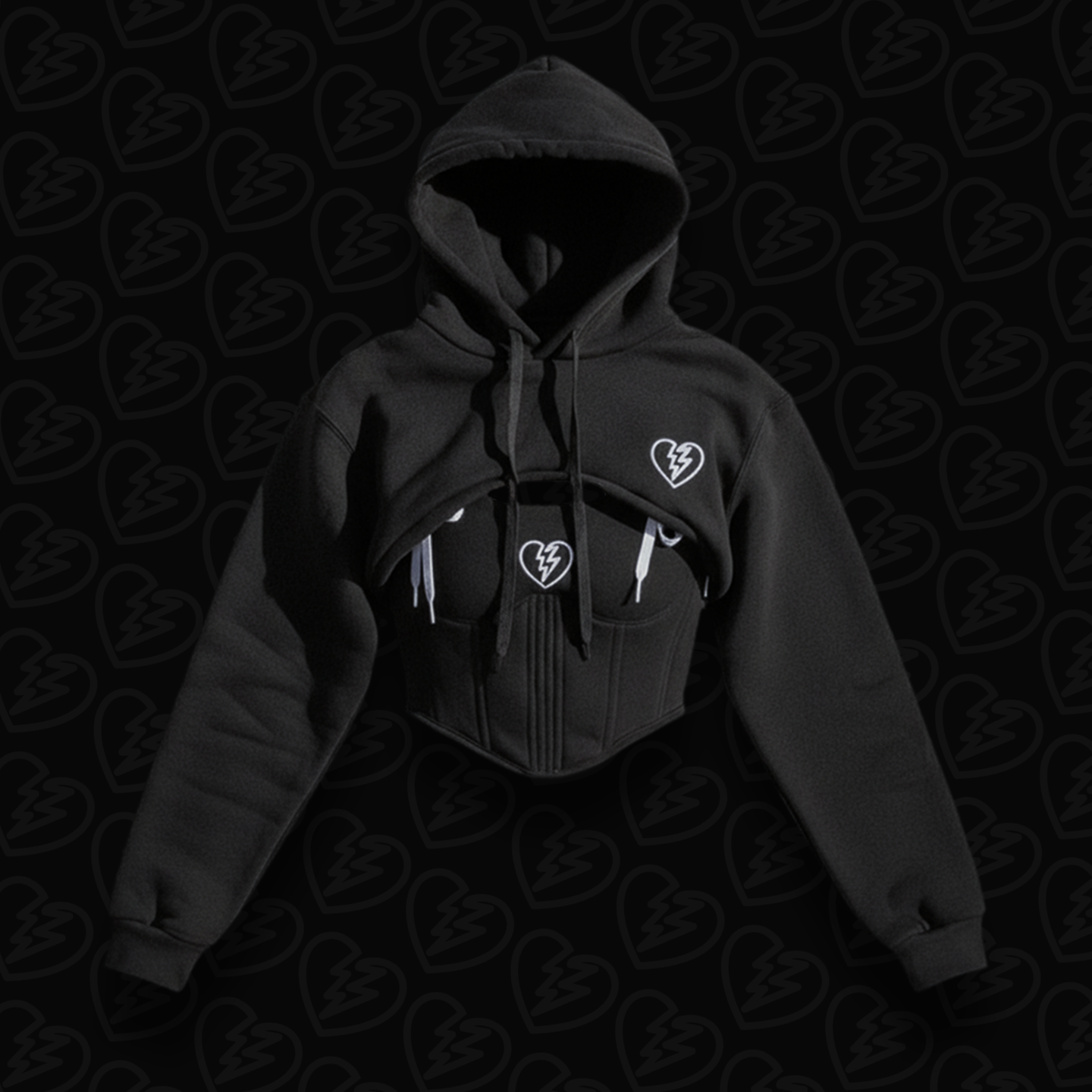 PRESENCIA ✧ FITTED CORSET & HOODIE BLACK