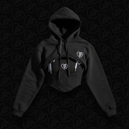 PRESENCIA ✧ FITTED CORSET & HOODIE BLACK